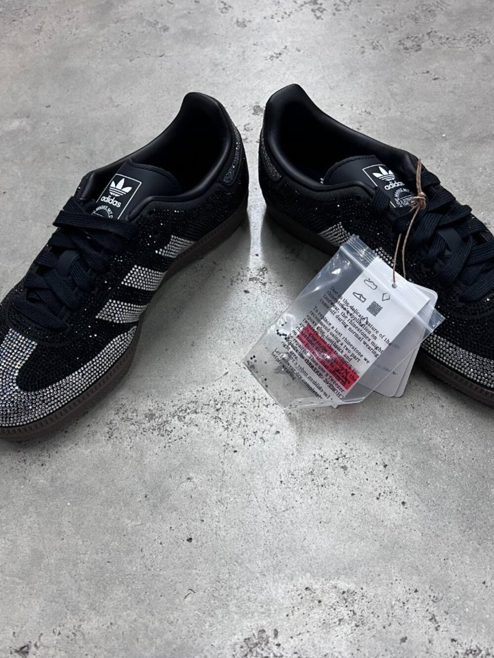 Adidas Originals Samba OG Rhinestone Black Silver Wmn's IH9052 - New - Picture 5 of 6